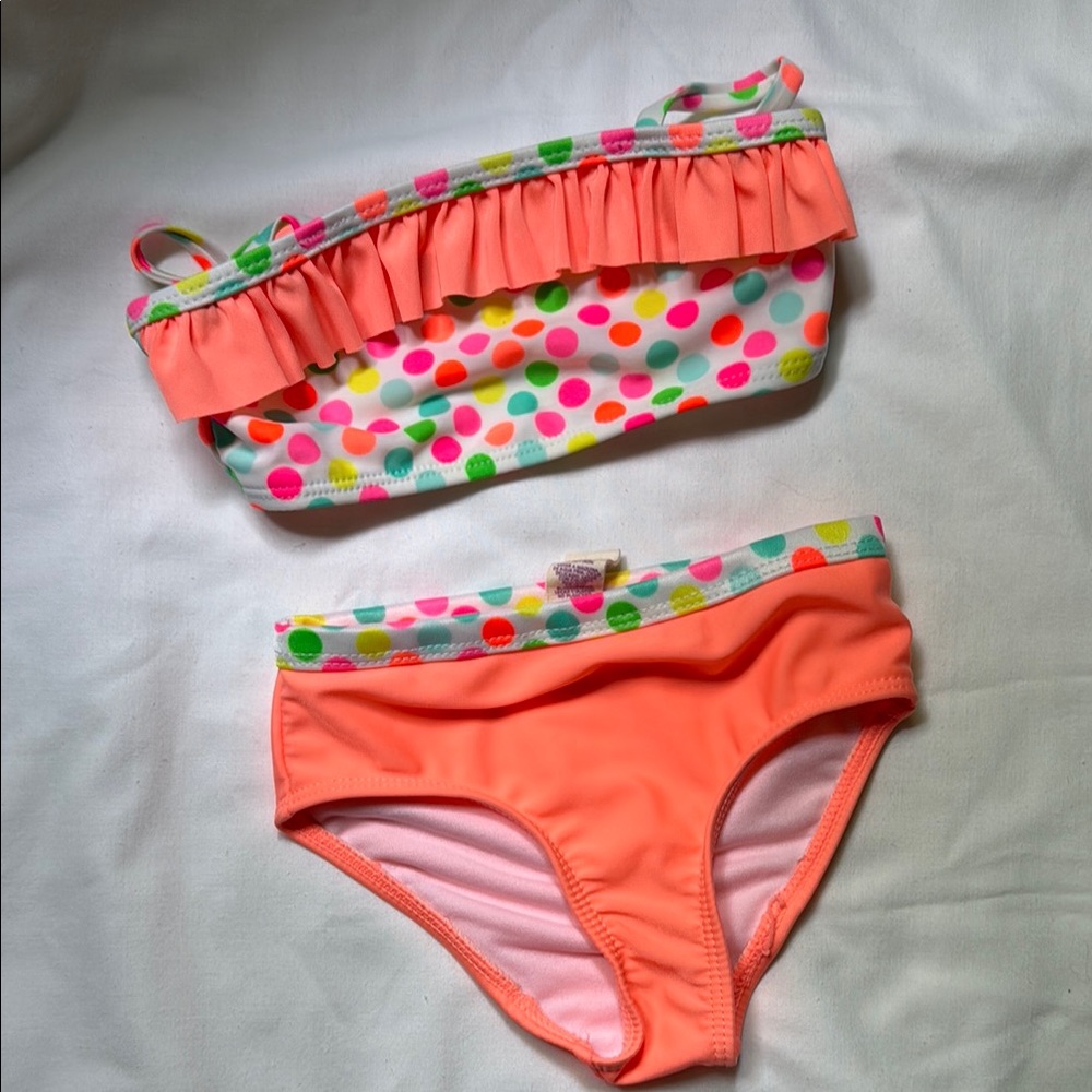 Colorful Polka Dot Kids Bikini Set